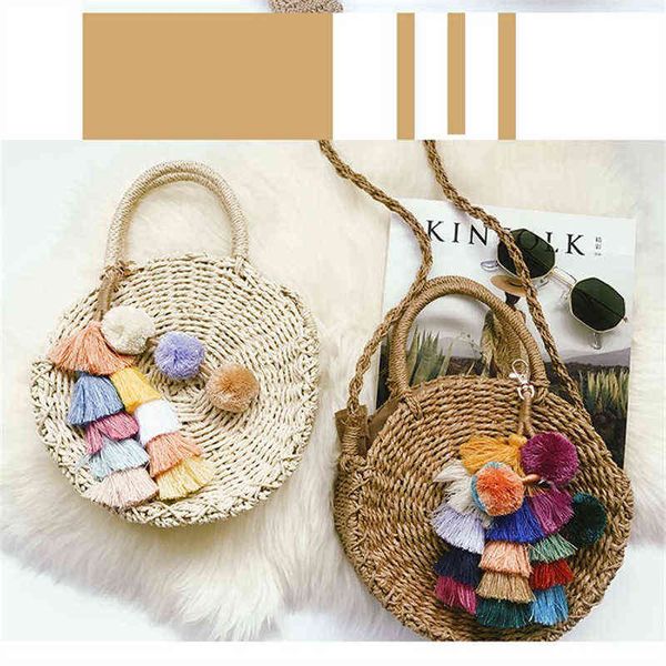 new women straw handbag fashion female crossbody bags for l handmade woven round rattan shoulder bags bolsa feminina g220519
new women straw handbag fashion female crossbody bags for l handmade woven round rattan shoulder bags bolsa feminina g220519