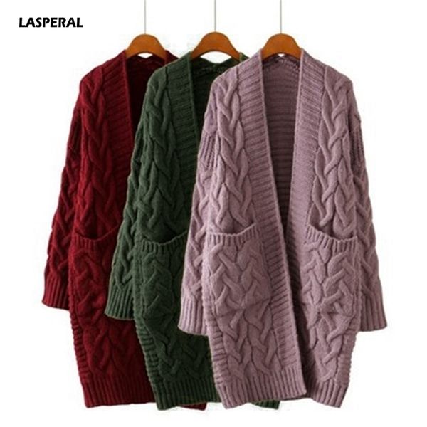 lasperal korean winter womens new loose long sleeve knit sweater cardigan coat thick winter women cardigans sweater y200106, White;black
lasperal korean winter womens new loose long sleeve knit sweater cardigan coat thick winter women cardigans sweater y200106, White;black
