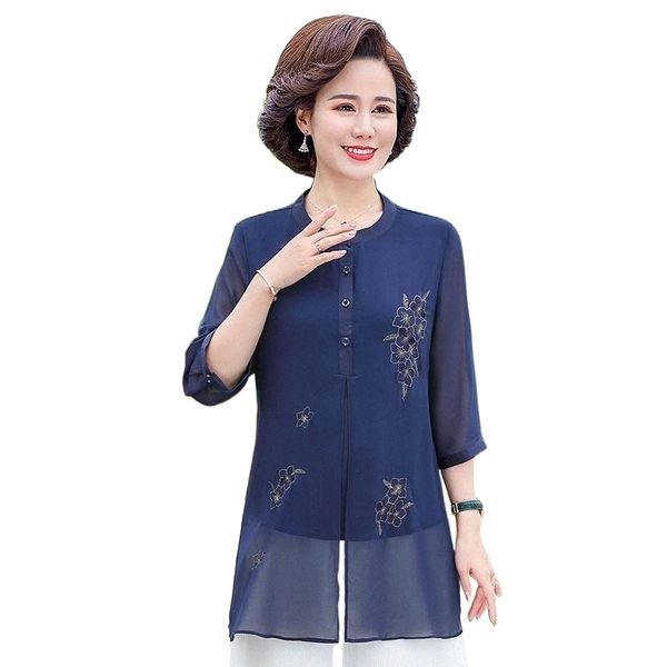 women's blouses & shirts big size 4xl 5xl women chiffon chirt o-neck 4 buttons elegant loose casual spring summer plus double layer 16, White
women's blouses & shirts big size 4xl 5xl women chiffon chirt o-neck 4 buttons elegant loose casual spring summer plus double layer 16, White