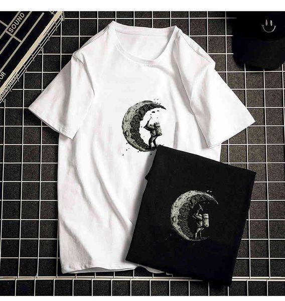 men's short sleeve t-shirt printing brand round neck 2022 new cotton slim body print, White;black
men's short sleeve t-shirt printing brand round neck 2022 new cotton slim body print, White;black