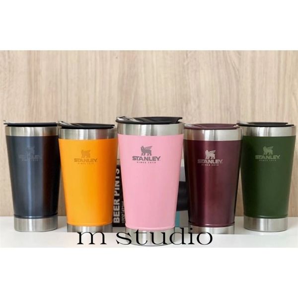 promotion 473ml original stanley cup stainless steel beer thermal mug vacuum insulated pink thermos 220624 
promotion 473ml original stanley cup stainless steel beer thermal mug vacuum insulated pink thermos 220624