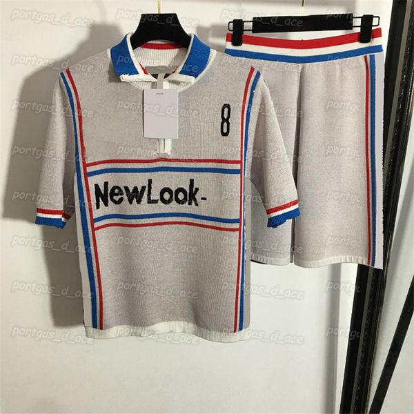 letters striped t shirts shorts womens casual knit polo summer elastic shorts set, Black
letters striped t shirts shorts womens casual knit polo summer elastic shorts set, Black