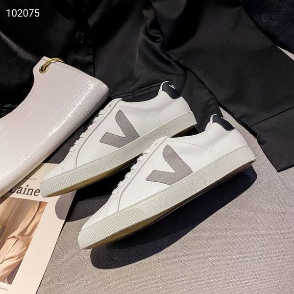 new mens veja v- leather extra sneakers women esplar calfskin trainers fashion white low-chaussures breathable running shoes 35-4, Black
new mens veja v- leather extra sneakers women esplar calfskin trainers fashion white low-chaussures breathable running shoes 35-4, Black