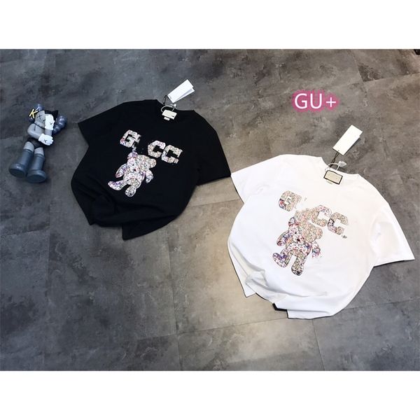 summer explosion 21 summer tide brand small broken flower foam three-dimensional bear loose casual round neck t-shirt, White
summer explosion 21 summer tide brand small broken flower foam three-dimensional bear loose casual round neck t-shirt, White