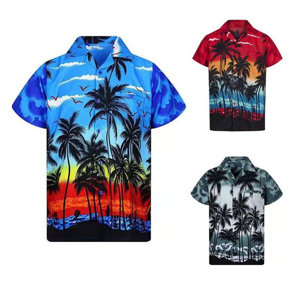 men's t-shirts summer hawaiian european and american thin section 2022 beach print casual short-sleeved shirt streetwear man clothes, White;black
men's t-shirts summer hawaiian european and american thin section 2022 beach print casual short-sleeved shirt streetwear man clothes, White;black