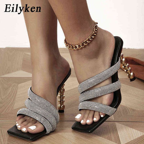 eilyken high heel slippers summer fashion narrow crystal design square toe strange style slides women mules pumps shoes, Black
eilyken high heel slippers summer fashion narrow crystal design square toe strange style slides women mules pumps shoes, Black