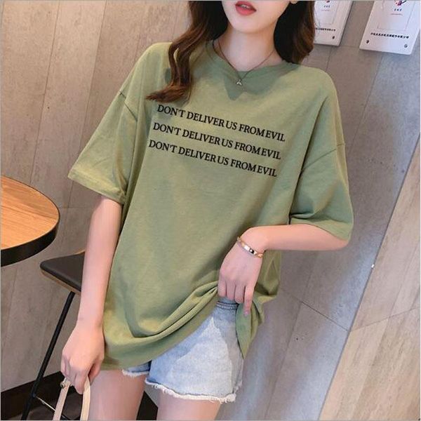 women's t-shirt spring summer style women letters print short sleeve o neck t shirt casual loose tshirtwomen's, White
women's t-shirt spring summer style women letters print short sleeve o neck t shirt casual loose tshirtwomen's, White
