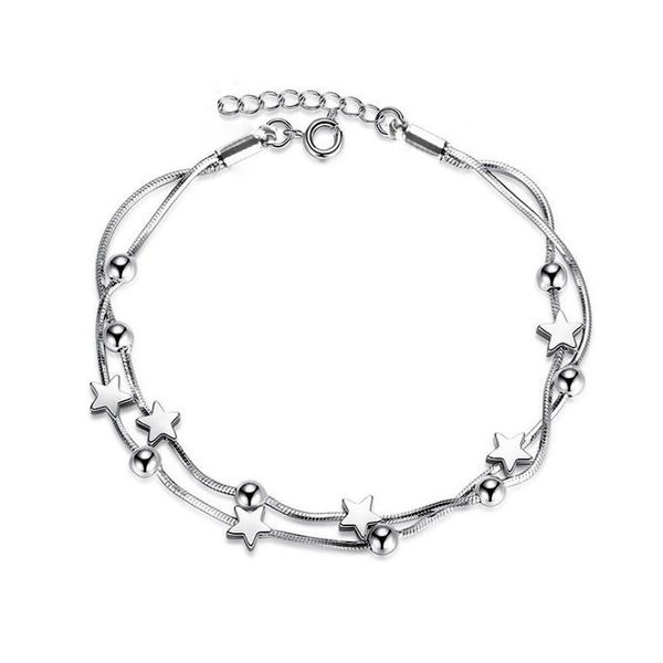 classic snake chain pentagram round bead bracelet girls hand jewelry, Golden;silver
classic snake chain pentagram round bead bracelet girls hand jewelry, Golden;silver