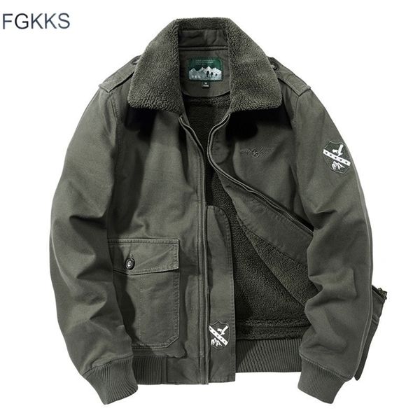 fgkks men jacket mens military style solid color jacket male casual brand plus velvet thickening jackets coat 201116, Black;brown
fgkks men jacket mens military style solid color jacket male casual brand plus velvet thickening jackets coat 201116, Black;brown
