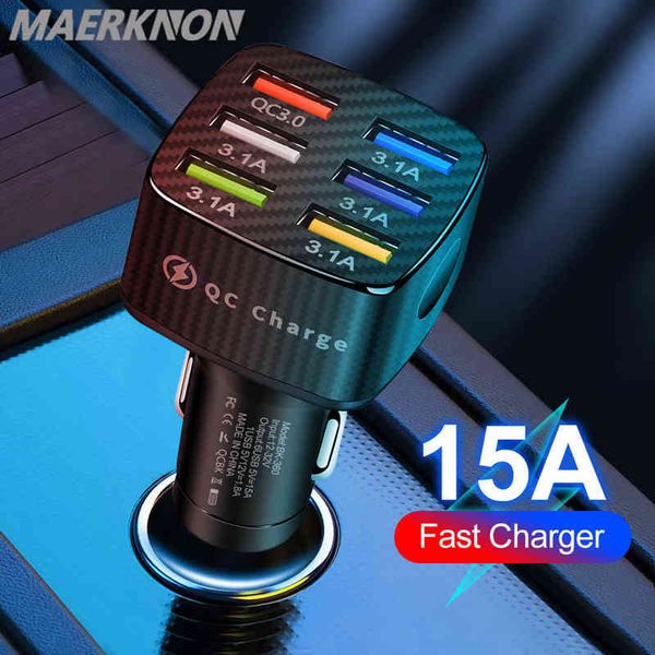 15a universal 6 ports usb car charger quick charger mini fast charging for iphone samsung xiaomi lg mobile phone charger in car w220328
15a universal 6 ports usb car charger quick charger mini fast charging for iphone samsung xiaomi lg mobile phone charger in car w220328