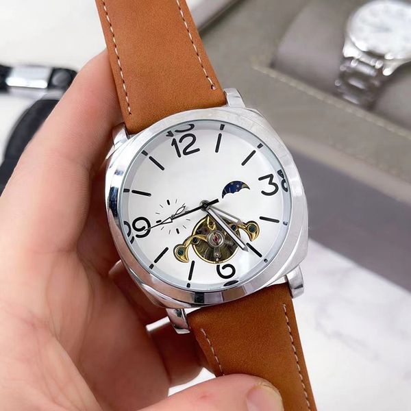 watch automatic mechanical watches for men wristwatch 44mm classic business designer wristwatches stainless steel case montre de luxe, Slivery;brown
watch automatic mechanical watches for men wristwatch 44mm classic business designer wristwatches stainless steel case montre de luxe, Slivery;brown