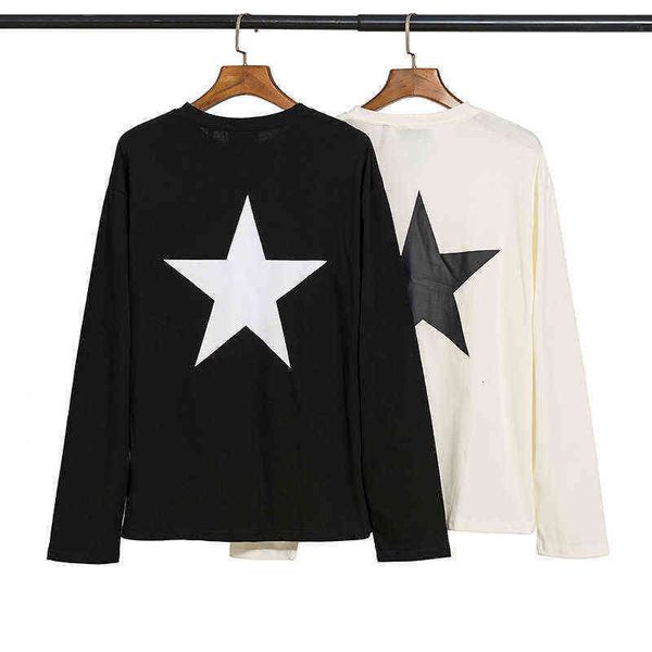 essentials five pointed star printing loose long sleeve youth pullover men's t-shirt round neck sweater classic spring and autumn try, Black
essentials five pointed star printing loose long sleeve youth pullover men's t-shirt round neck sweater classic spring and autumn try, Black