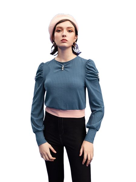 x melani pearls detail ruched rib-knit a8ho#, White
x melani pearls detail ruched rib-knit a8ho#, White