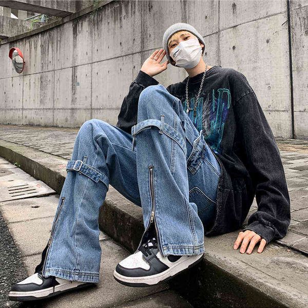 jeans retro zipper men's summer washed distressed high street denim trousers woman couple street front fork strap design jeans t220803, Blue
jeans retro zipper men's summer washed distressed high street denim trousers woman couple street front fork strap design jeans t220803, Blue