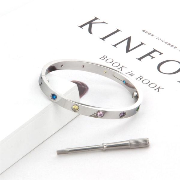 316l titanium steel couple jewelry colorful stone carter love bangle for women men screwdriver love screw bracelets femme pulseira202v, Black
316l titanium steel couple jewelry colorful stone carter love bangle for women men screwdriver love screw bracelets femme pulseira202v, Black
