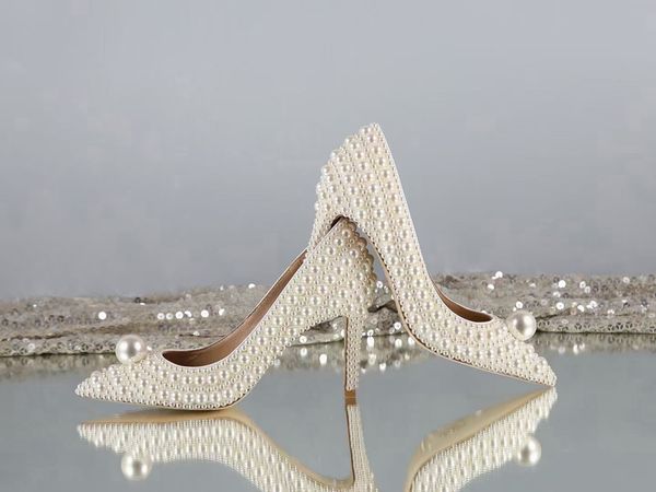 women wedding dress sandals shoes design pumps high heels pearl pointed toe female point toe lady walking shoe eu35-41 with box, Black
women wedding dress sandals shoes design pumps high heels pearl pointed toe female point toe lady walking shoe eu35-41 with box, Black