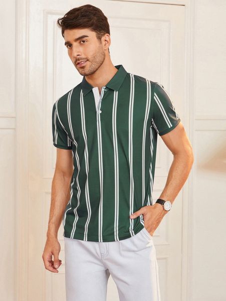 men striped polo shirt 71ug#, White;black
men striped polo shirt 71ug#, White;black