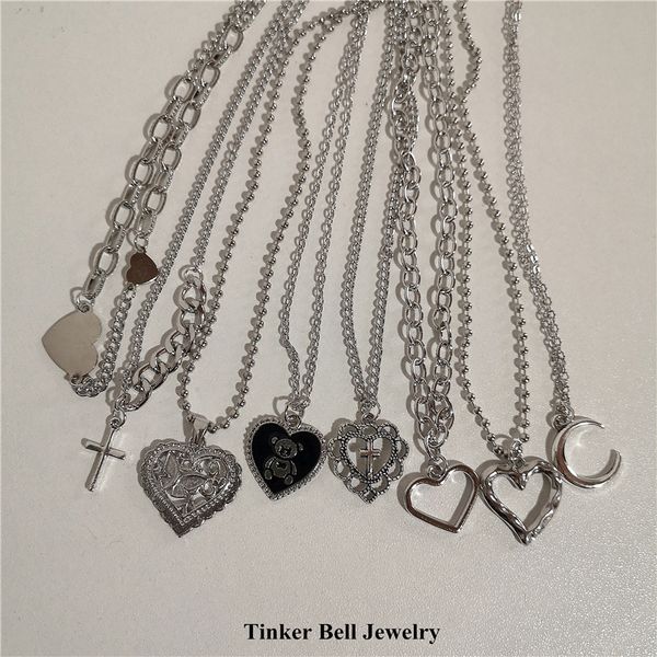 goth silver color heart cross pendant chain necklace for women men egirl y2k cool emo punk aesthetic grunge jewelry gifts
goth silver color heart cross pendant chain necklace for women men egirl y2k cool emo punk aesthetic grunge jewelry gifts