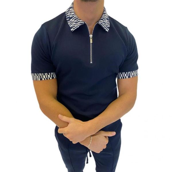 men's polos soft summer solid color lapel collar zipper shirt for work streetwear, White;black
men's polos soft summer solid color lapel collar zipper shirt for work streetwear, White;black