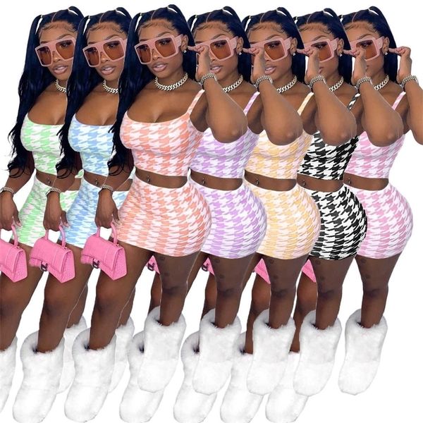 women two piece dress set designer summer short lattice outfits suspenders mini skirt suit ladies casual clothing, White
women two piece dress set designer summer short lattice outfits suspenders mini skirt suit ladies casual clothing, White