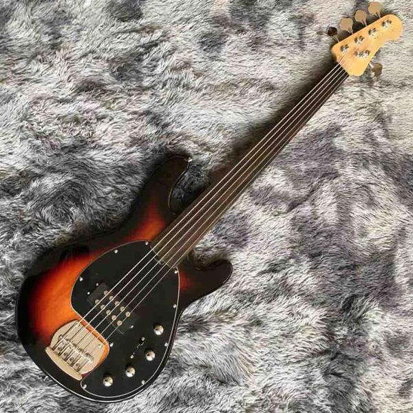 custom sunburst music sting-ray 5 strings bass active pickup electric bass guitar fretless ebony fretboard bass331n
custom sunburst music sting-ray 5 strings bass active pickup electric bass guitar fretless ebony fretboard bass331n