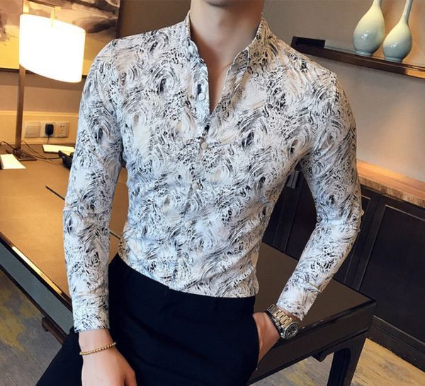 dress shirts men autumn boutique fashion gold silk print men's casual long sleeve slim leisure aa, White;black
dress shirts men autumn boutique fashion gold silk print men's casual long sleeve slim leisure aa, White;black