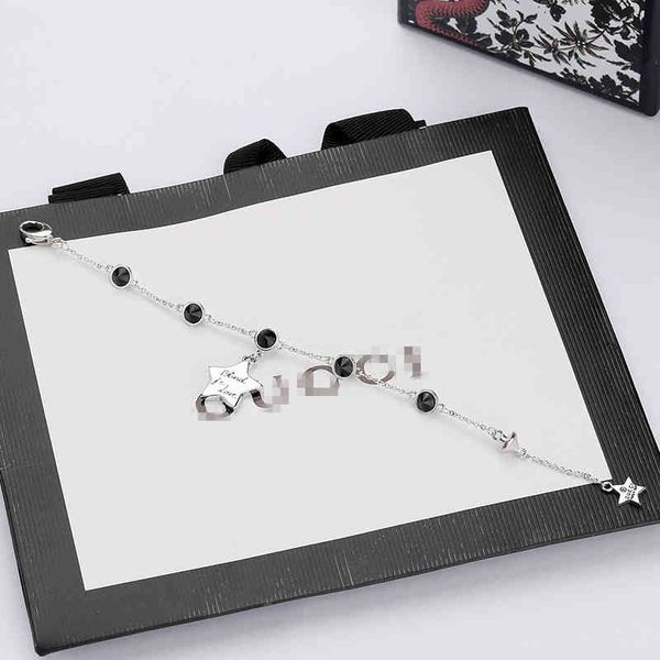 2023 designer new same thai silver five pointed star cat bracelet hip hop fashion, Black
2023 designer new same thai silver five pointed star cat bracelet hip hop fashion, Black