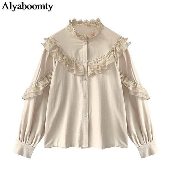 japanese lolita style autumn spring women shirt ruffled collar apricot elegant female blusas cute kawaii lantern sleeve blouse 220407, White
japanese lolita style autumn spring women shirt ruffled collar apricot elegant female blusas cute kawaii lantern sleeve blouse 220407, White