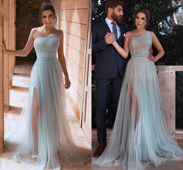 2022 light sky blue sequined evening dresses for bridal one shoulder side split tulle formal party dress womens special occasion guest, Black;red
2022 light sky blue sequined evening dresses for bridal one shoulder side split tulle formal party dress womens special occasion guest, Black;red