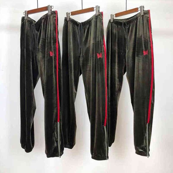 awge needles velvet sweatpants butterfly embroidery drawstring jogger needles trousers pants t220803, Black
awge needles velvet sweatpants butterfly embroidery drawstring jogger needles trousers pants t220803, Black