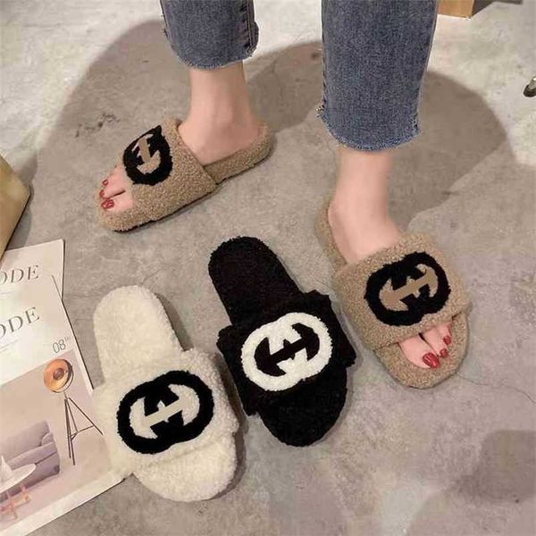 slippers autumn and winter wool slippers thick bottomed lamb wool flat bottomed with letters, Black
slippers autumn and winter wool slippers thick bottomed lamb wool flat bottomed with letters, Black