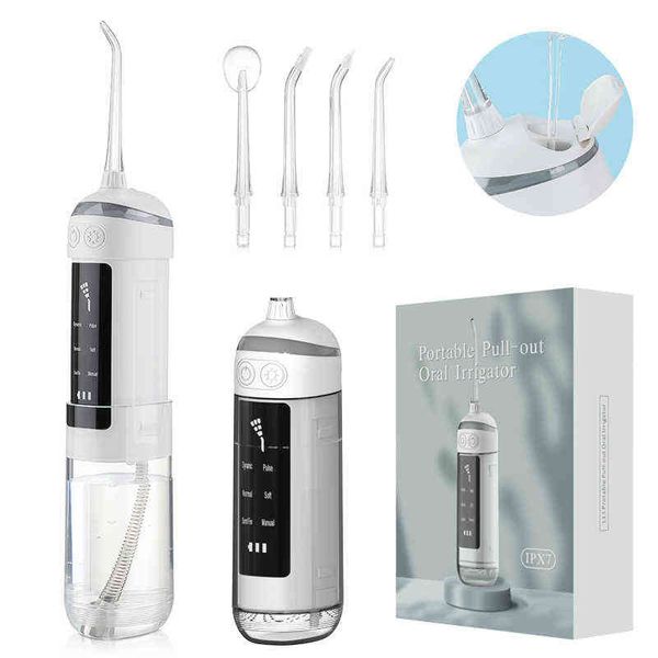 cordless water flosser oral irrigator dental jet teeth whitening floss 6 mode 4 replacement tip ipx7 proof travel bag 220513
cordless water flosser oral irrigator dental jet teeth whitening floss 6 mode 4 replacement tip ipx7 proof travel bag 220513