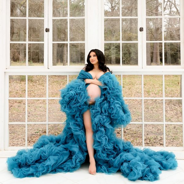 extra ruffles women's prom dresses 2022 blue tulle party gowns front split tiered maternity pgraphy dress, Black
extra ruffles women's prom dresses 2022 blue tulle party gowns front split tiered maternity pgraphy dress, Black