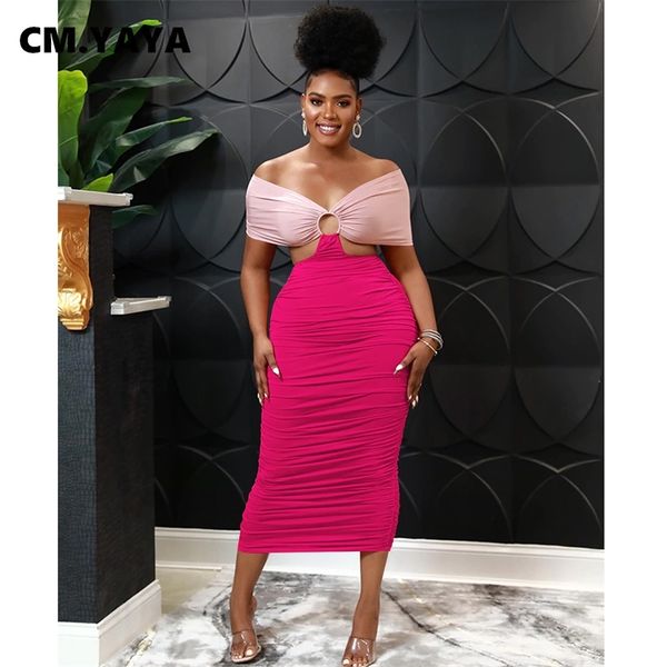 cm.yaya women tie back off shoulder cut out waist patchwork ruched stacked bodycon midi dress summer pencil dresses vestido 220516, Black;gray
cm.yaya women tie back off shoulder cut out waist patchwork ruched stacked bodycon midi dress summer pencil dresses vestido 220516, Black;gray