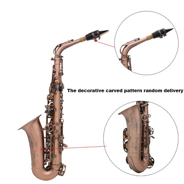 professional red bronze bend eb e-flat alto saxophone sax abalone shell key carve pattern
professional red bronze bend eb e-flat alto saxophone sax abalone shell key carve pattern