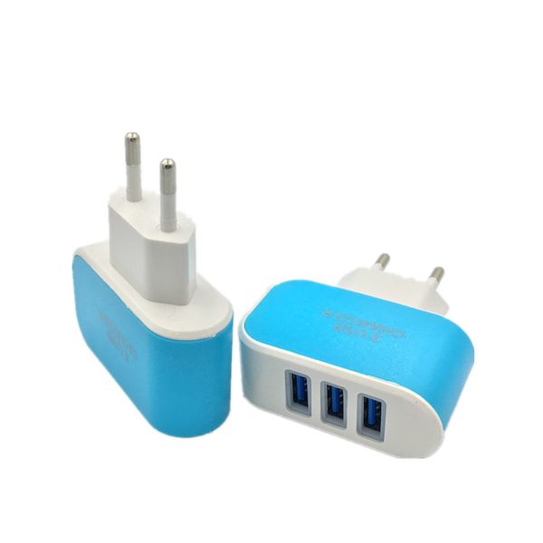 Image of Plug Adapter Wall Charger Station 3 Port USB Charge Charger Travel AC Power Chargers Adapter