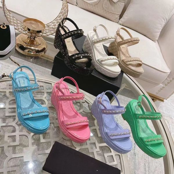 women sandals genuine leather hardware letter wedge sandal slides round toe comfortable straw sole dress shoe heel hight 12cm pumps multiple, Black
women sandals genuine leather hardware letter wedge sandal slides round toe comfortable straw sole dress shoe heel hight 12cm pumps multiple, Black