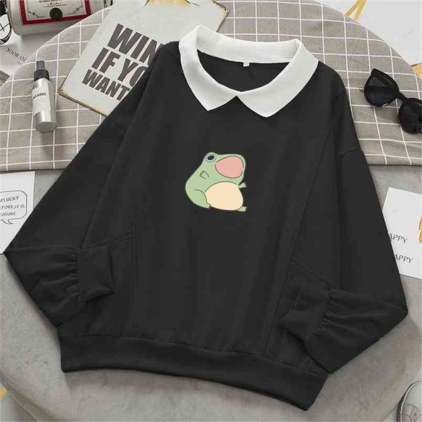 frog swearshirt graphic aesthetic oversize clothes harajuku cotton pullover feminino hoodies with pocket kawaii hoodie for girls 210820, Black
frog swearshirt graphic aesthetic oversize clothes harajuku cotton pullover feminino hoodies with pocket kawaii hoodie for girls 210820, Black