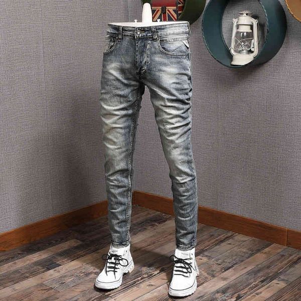 men's jeans light blue distressed elastic jeans men's slim little feet fashion brand hole casual youth pants are versatile w9a8
men's jeans light blue distressed elastic jeans men's slim little feet fashion brand hole casual youth pants are versatile w9a8