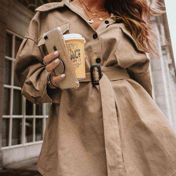 women's trench coats yiciya 2021 elegant windbreaker coat for women dress fashion khaki casual overcoat irregular long korean autumn t2, Tan;black
women's trench coats yiciya 2021 elegant windbreaker coat for women dress fashion khaki casual overcoat irregular long korean autumn t2, Tan;black