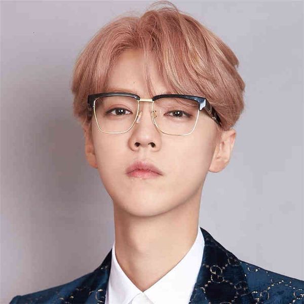 sunglasses g's fashion square frame glasses wu lei, lu han and jin zhongren's same myopia flat lens g vek1, White;black
sunglasses g's fashion square frame glasses wu lei, lu han and jin zhongren's same myopia flat lens g vek1, White;black