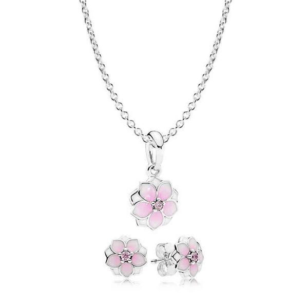new book di 925 sterling silver magnolia bloom necklace and earring set fit charm original necklace women jewelry a set aa220315
new book di 925 sterling silver magnolia bloom necklace and earring set fit charm original necklace women jewelry a set aa220315