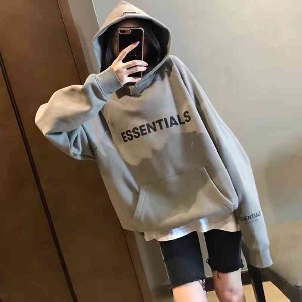 2022e fashion brand men's and women's sweater factory direct sales double thread letter hooded plush men women loose, Black 
2022e fashion brand men's and women's sweater factory direct sales double thread letter hooded plush men women loose, Black