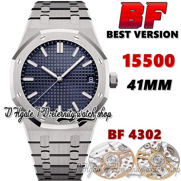 2022 bff bf15500 cal.4302 bf4302 automatic mens watch blue textured dial white stick markers stainless steel bracelet super edition eternity, Slivery;brown
2022 bff bf15500 cal.4302 bf4302 automatic mens watch blue textured dial white stick markers stainless steel bracelet super edition eternity, Slivery;brown