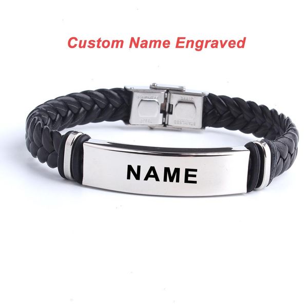 custom logo name strand engrave leather bangle amp bracelet customize stainless steel bracelets for women men id, Black
custom logo name strand engrave leather bangle amp bracelet customize stainless steel bracelets for women men id, Black