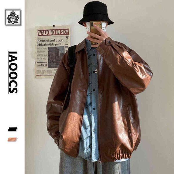 streetwear trend casual pu leather jackets male moto lapel korean coat bomber jacket solid loose men's faux leather outerwear t220728, Black
streetwear trend casual pu leather jackets male moto lapel korean coat bomber jacket solid loose men's faux leather outerwear t220728, Black
