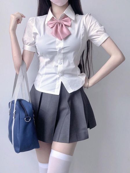 clothing sets japanese spicy girl collect waist lace up thin summer shirt jk high school uniform class students clothclothing, White
clothing sets japanese spicy girl collect waist lace up thin summer shirt jk high school uniform class students clothclothing, White