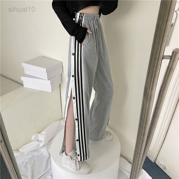 casual wide-leg pants women's summer new korean version button loose and thin design slit pants l220725, Black;white
casual wide-leg pants women's summer new korean version button loose and thin design slit pants l220725, Black;white