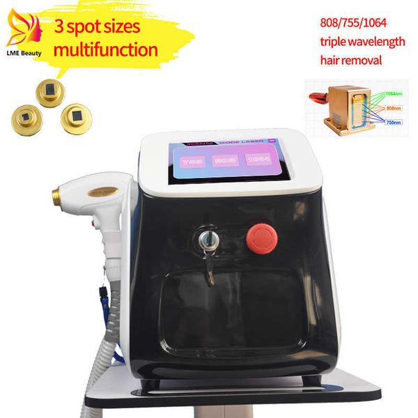 3 wavelength 808nm diode laser painless effetctive hair removal machine with 755nm 808nm 1064nm, Black
3 wavelength 808nm diode laser painless effetctive hair removal machine with 755nm 808nm 1064nm, Black