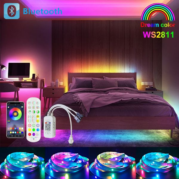 bluetooth music sync rgb ic led 5050 ws2811 led strip for tv computer bedroom 15m 20m plug us/eu/au/uk
bluetooth music sync rgb ic led 5050 ws2811 led strip for tv computer bedroom 15m 20m plug us/eu/au/uk